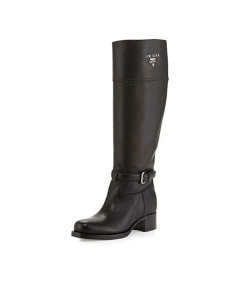 prada cervo logo riding boot|Women's Prada Boots .